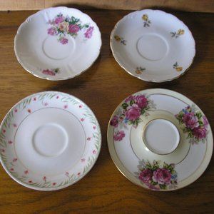 Vintage Lot of 4 China Saucers